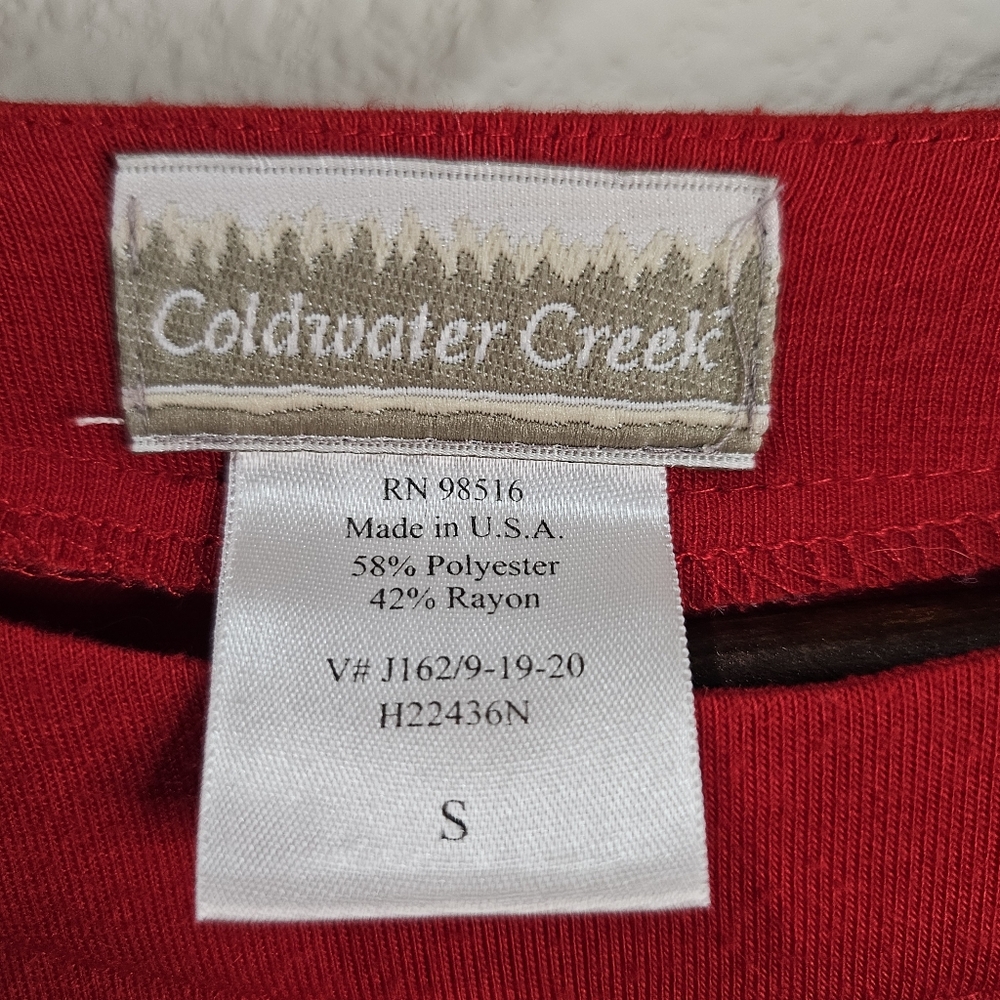 Coldwater Creek Red Long-sleeve Maxi Dress Small - Picture 2 of 7